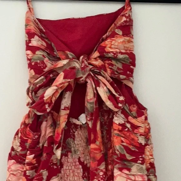 Floral Red Maxi Dress